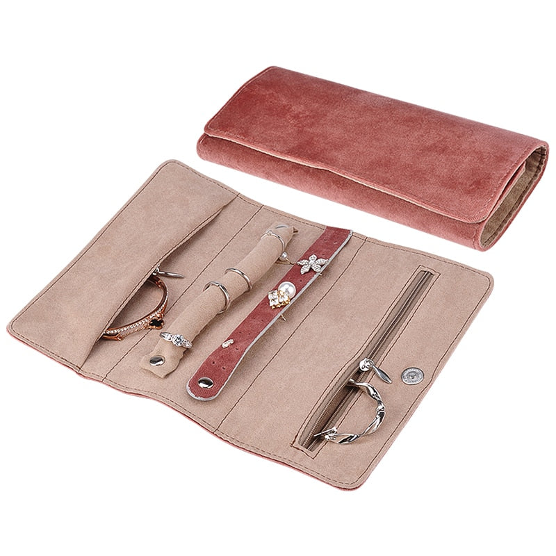 Jewelry Roll Travel Organizer
