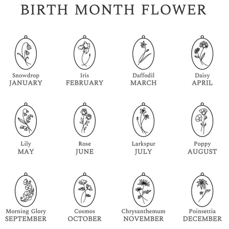 Oval Birth Flower